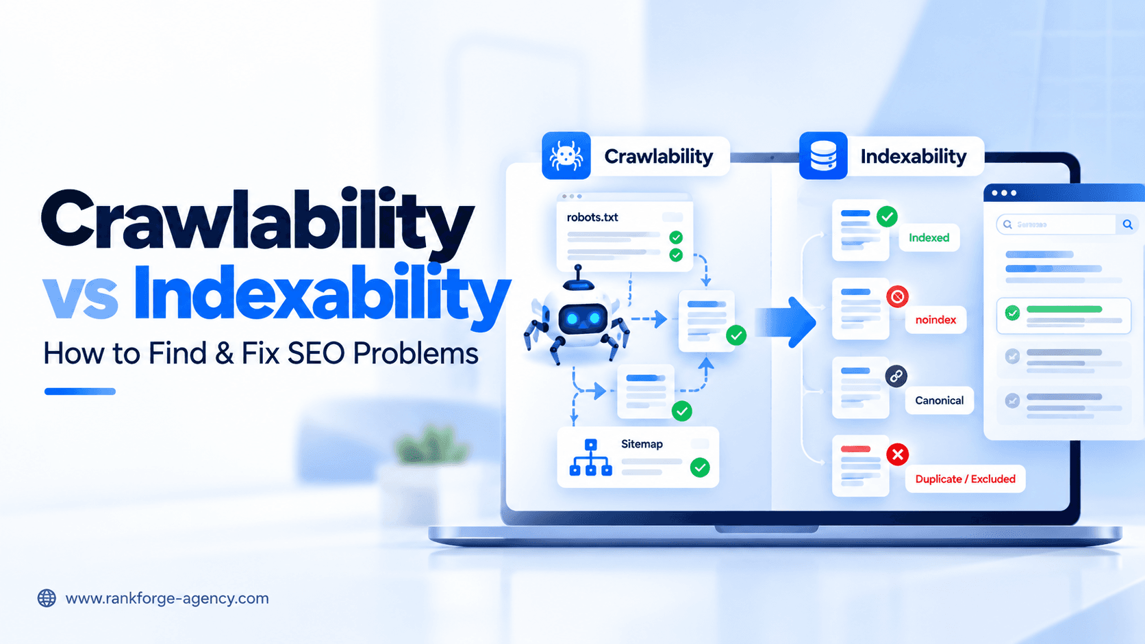 Crawlability vs Indexability: How to Find and Fix SEO Problems